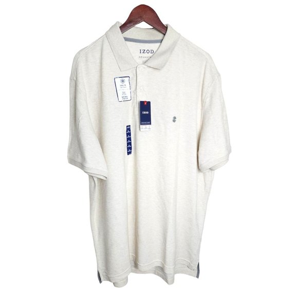 Izod Advantage Performance Natural Stretch XL Tan Polo Shirt with Cool FX - Picture 1 of 12